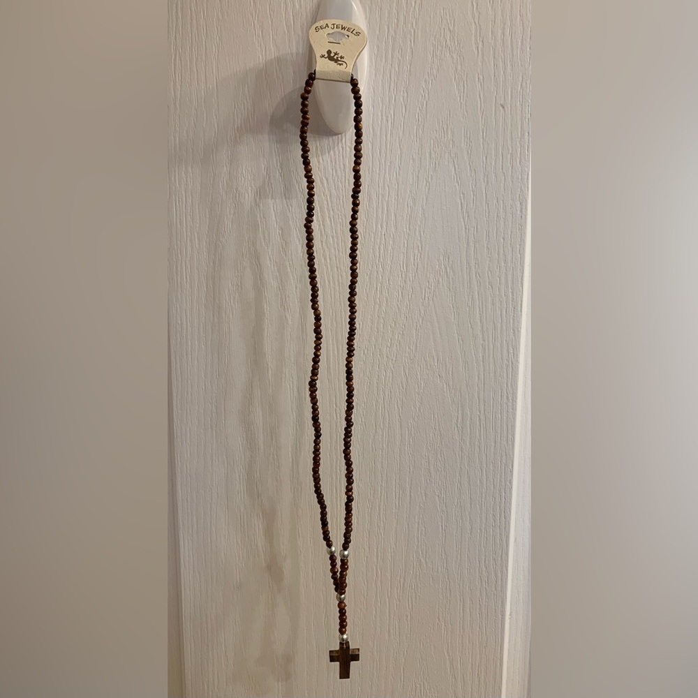 Wooden Rosary Prayer Cross